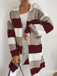 Elodie - Striped Knit Cardigan for Layering