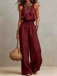 Shawna | Elegant Halter Wide-Leg Jumpsuit