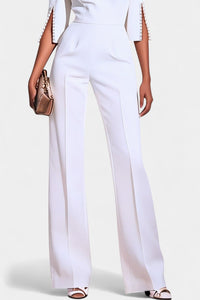 Prim | Three-Quarter Sleeve Jumpsuit with Pearl Buttons