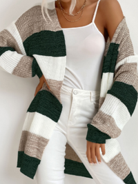 Elodie - Striped Knit Cardigan for Layering