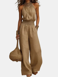 Shawna | Elegant Halter Wide-Leg Jumpsuit