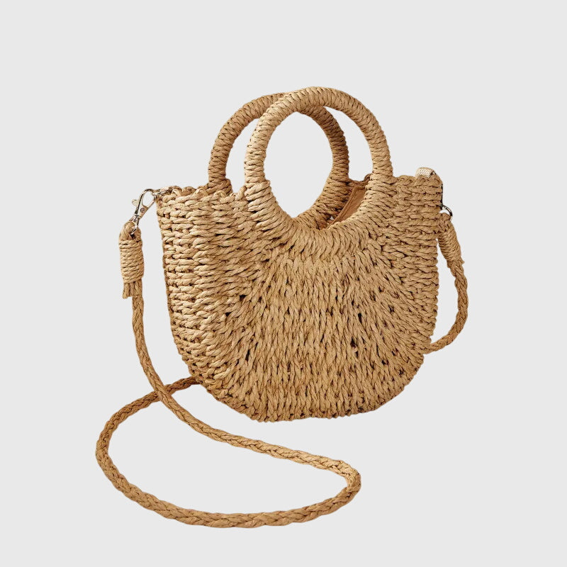 Amaya | Natural Braided Handbag