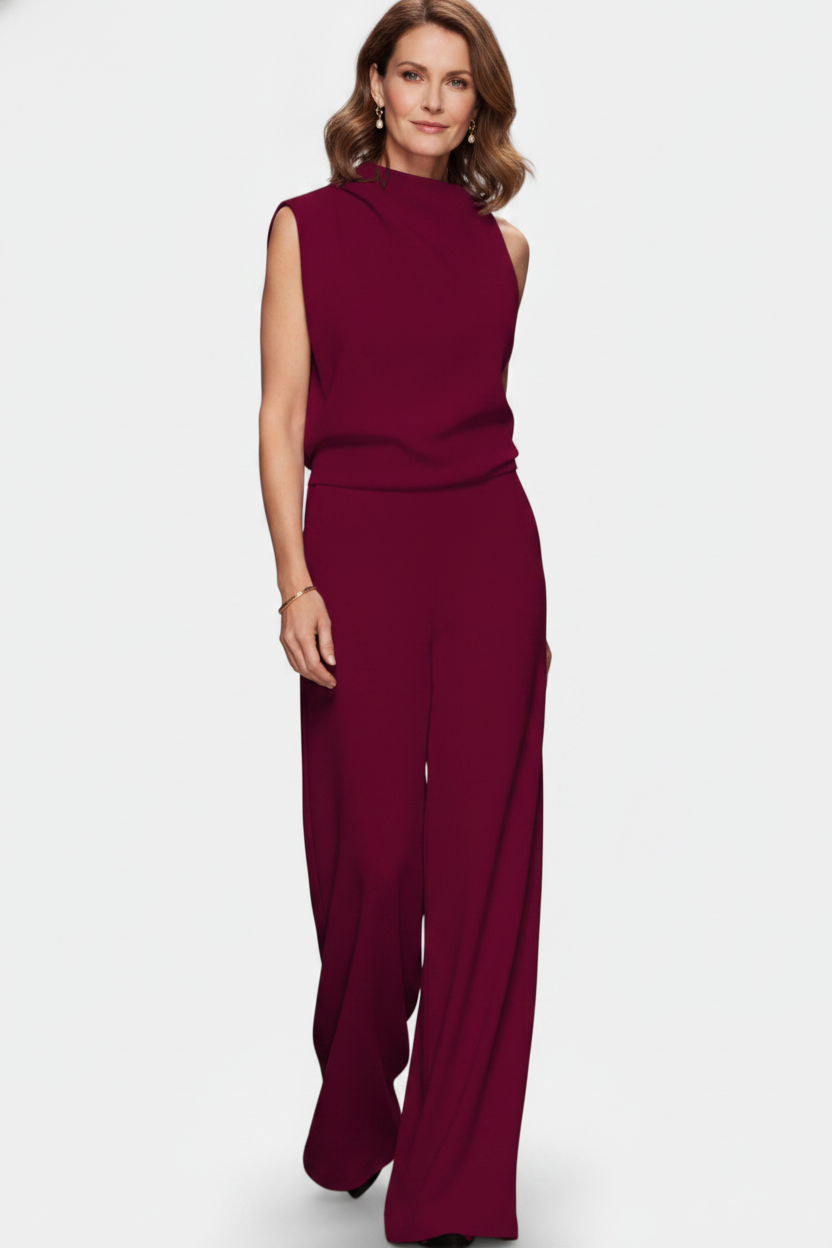 Etta | Asymmetrical One-Shoulder Wide-Leg Jumpsuit
